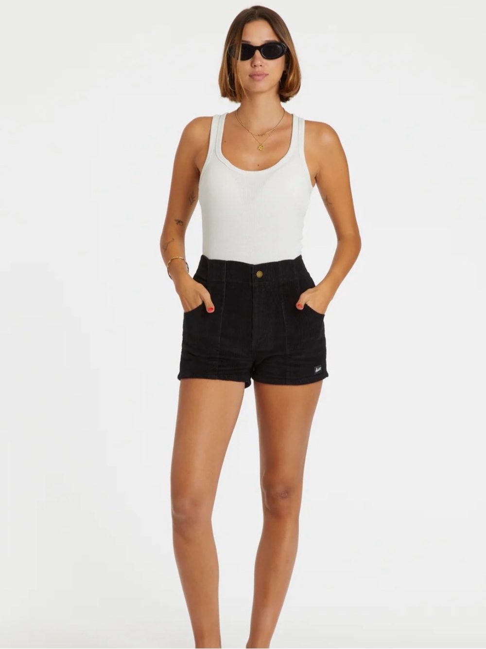 Black Hammies size 28 corduroy shorts. NWOT